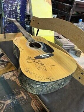 Steven Tyler of Aerosmith signed guitar